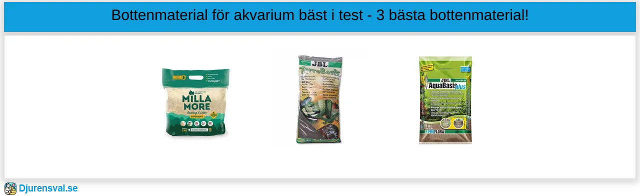 Bottenmaterial för akvarium bäst i test