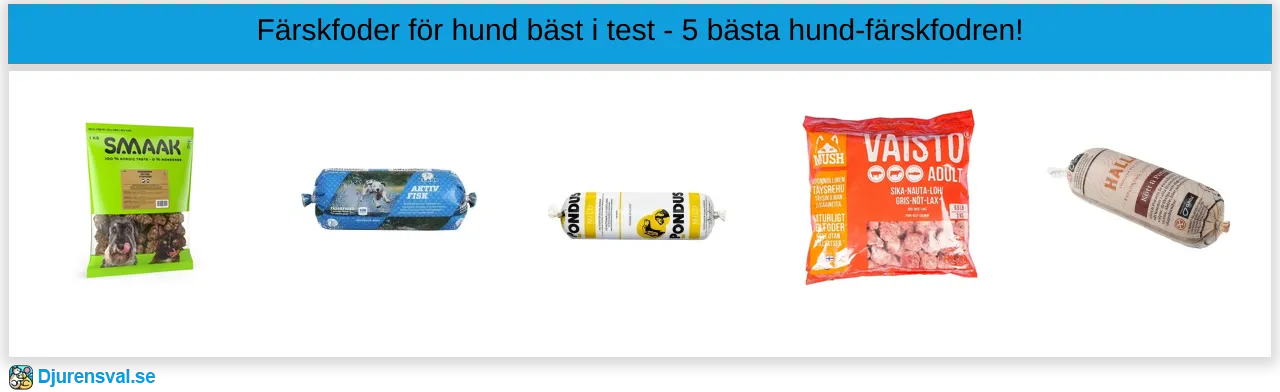 Färskfoder för hund bäst i test