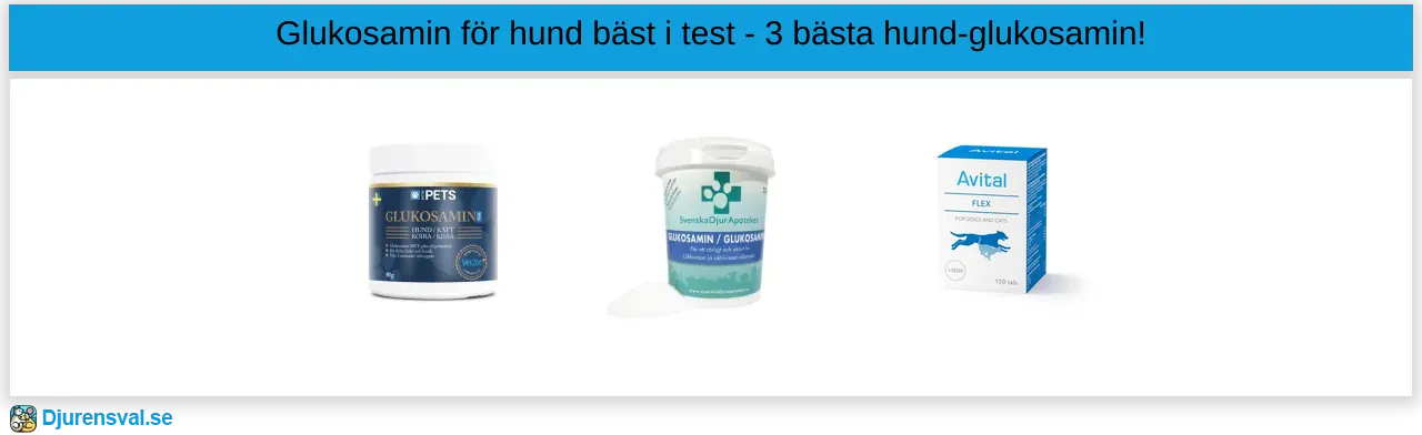 Glukosamin för hund bäst i test