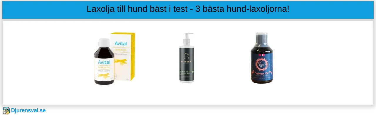 Laxolja till hund bäst i test