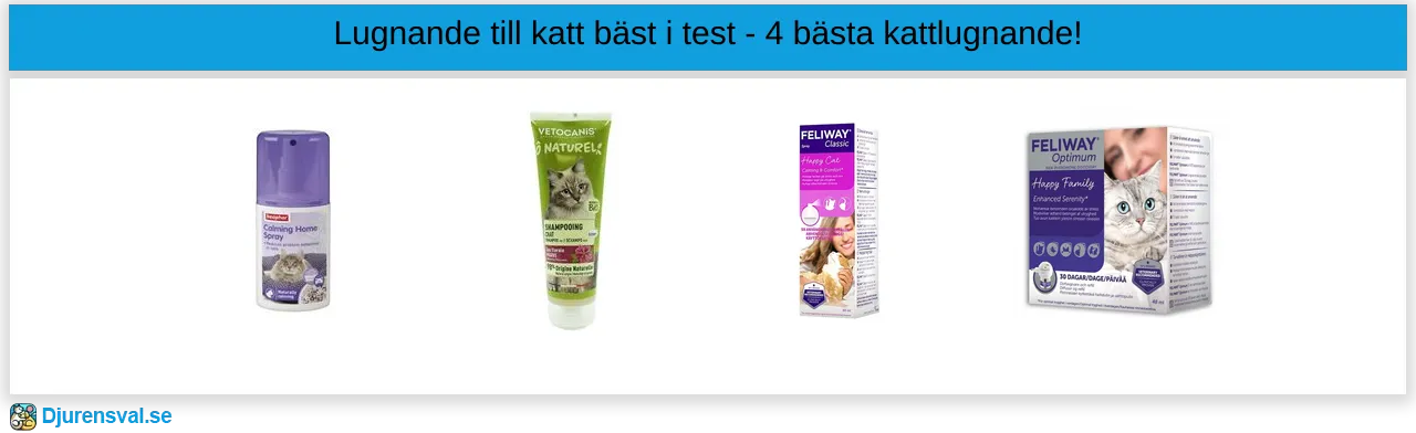 Lugnande till katt bäst i test