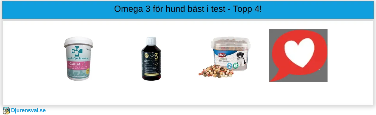 Omega 3 för hund bäst i test