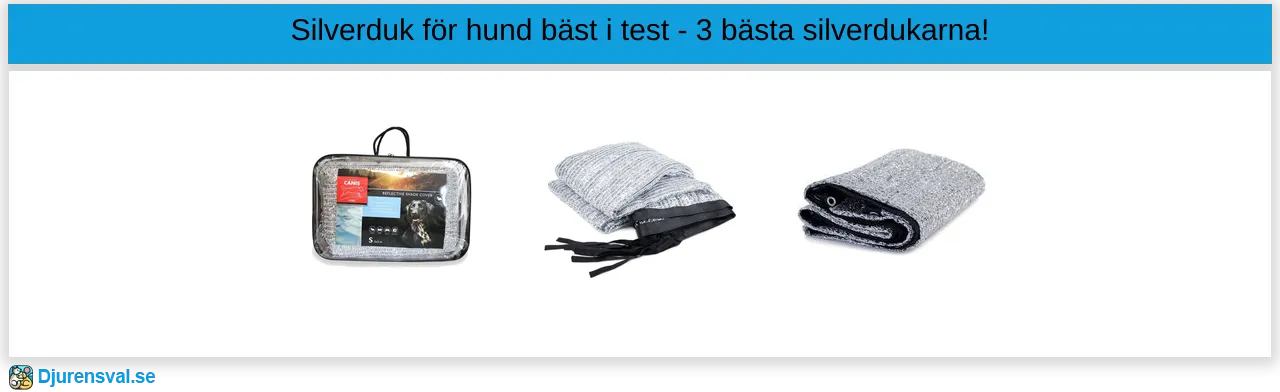 Silverduk för hund bäst i test