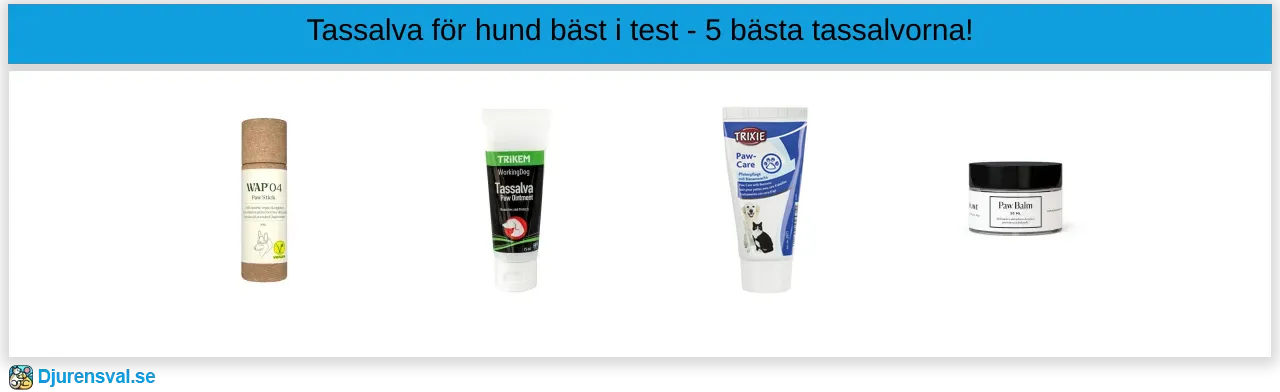 Tassalva för hund bäst i test