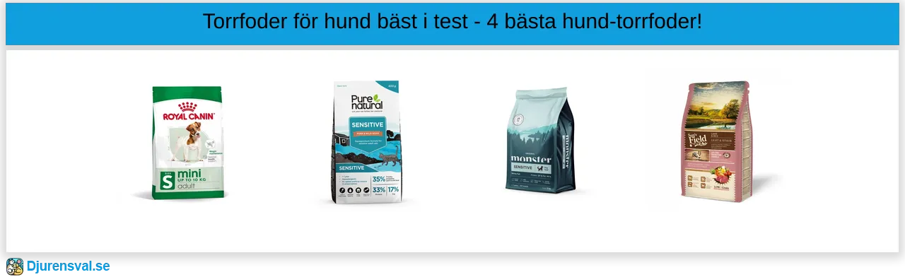 Torrfoder för hund bäst i test