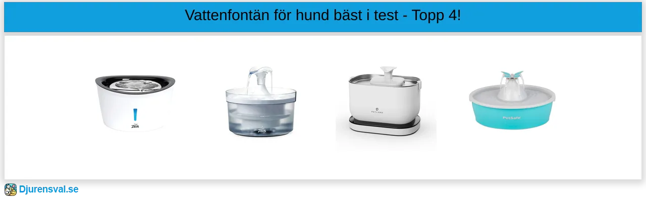 Vattenfontän för hund bäst i test