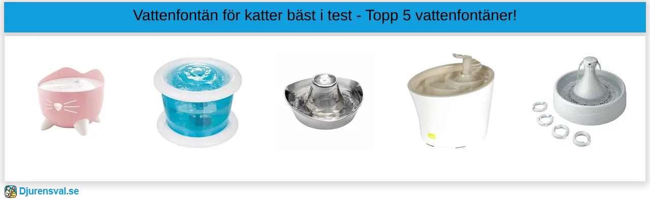 Vattenfontän för katt bäst i test